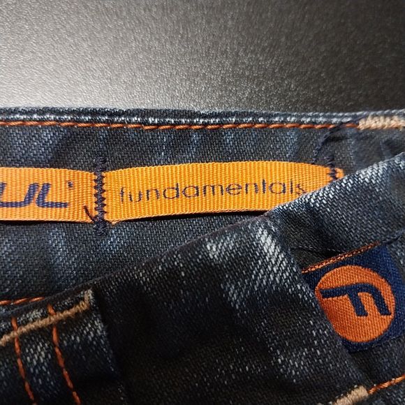 FREESOUL Funamentals Sake Jeans Straight Leg Low Rise W26 L33 Dark Blue Denim - Picture 10 of 15